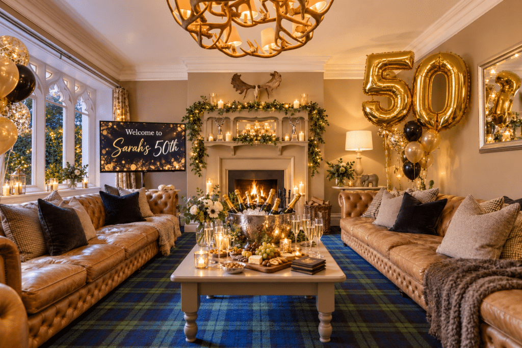 50th birthday part at a big house in the Lakes